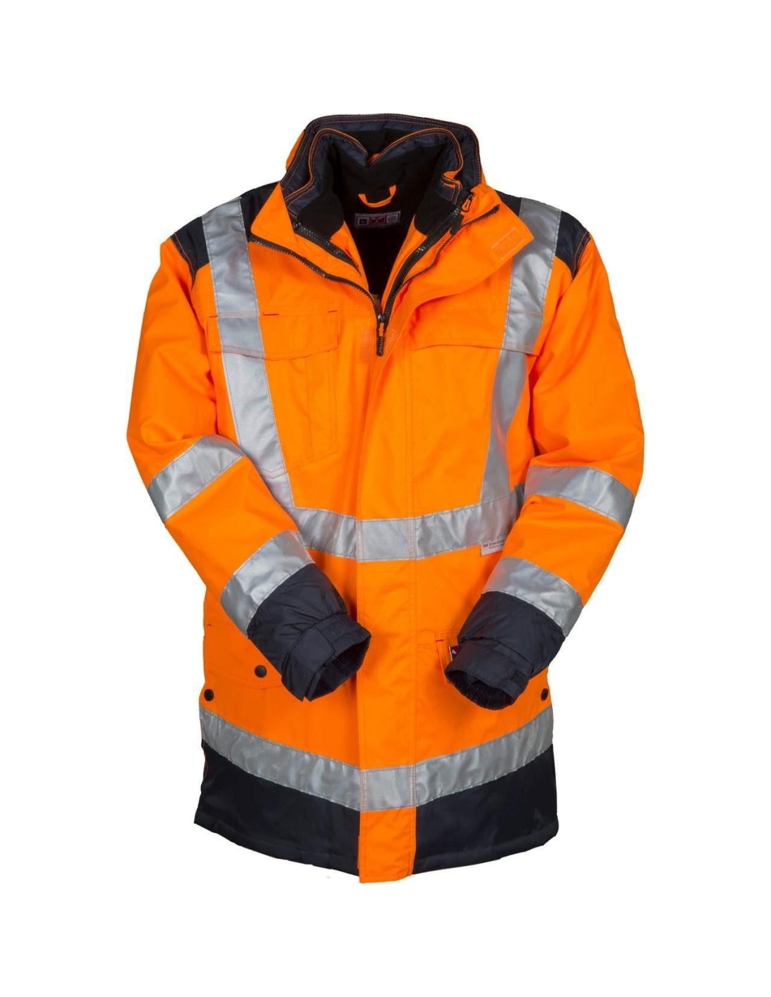 ORANGE FLUORESCENT / BLEU MARINE