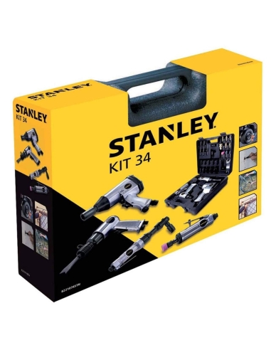 Stanley Kit 34 Pièces Accessoire Pneumatiques Compresseur D'Air Visseuse