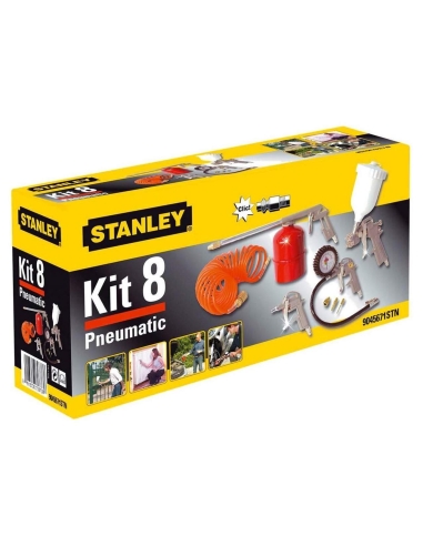 Kit 8 Accessoires Stanley Pour Compresseur D'Air Pneumatique Gonflage Aérographe