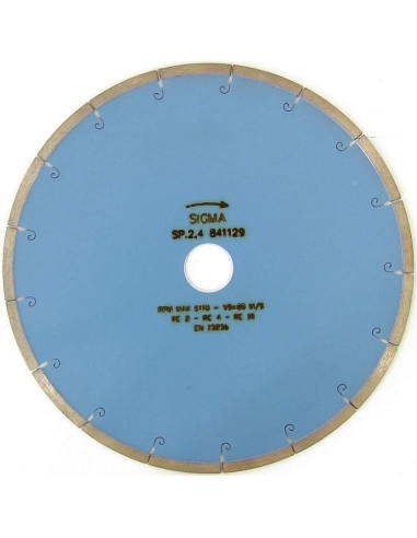 DISQUE DE DIAMANT SIGMA 74C Žÿ300 TROU 30mm EPAISSEUR 2,7 mm POUR LA COUPE HUMIDE