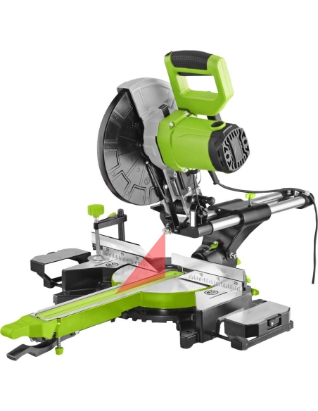 Scie a onglets 2000w 255 mm bois plastique aluminium acier Zipper zi-kgs255ds