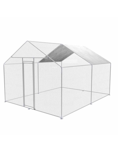 Gabbia per polli da esterno 3x4x2,5mt in acciaio zincato Zipper zi-cr342