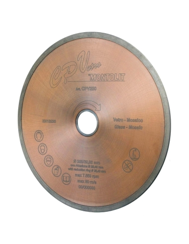 DISQUE DE DIAMANT 200 MM POUR CARREAUX EN VERRE MONTOLIT CERMONT CPV200