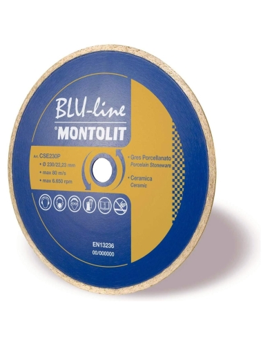DISQUE DE DIAMANT 230 MM POUR CŽëRAMIQUE ET GRŽêS VITRIFIŽë MONTOLIT CERMONT CSE230P