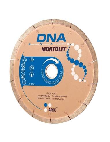 DISQUE DE DIAMANT 180 MM POUR GRŽêS VITRIFIŽë CŽëRAMIQUE GRANIT MONTOLIT DNA SCX180