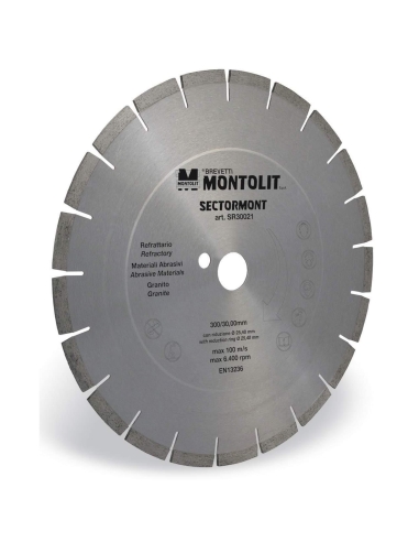 DISQUE DE DIAMANT 450 MM POUR RŽëFRACTAIRE MATERIAUX ABRASIFS GRANIT PORPHYRE MONTOLIT SECTORMONT SR45032