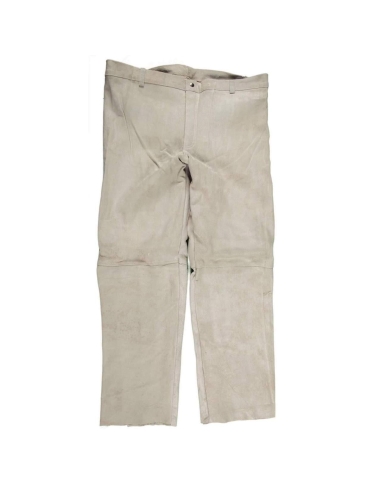 Pantalon travail protection securité en croûte cuir resistant chaleur Gionny 307