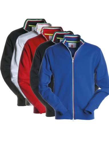 Sweat-Shirt Pour Homme Zip Entière Coton Manches Longues Payper Nazionale