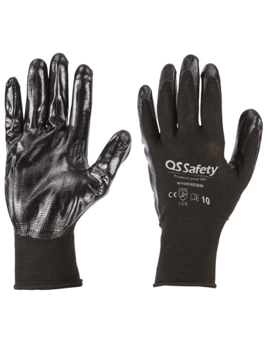Gants De Travail Securite Resistant Nitrile Qs Safety N1002Ebb