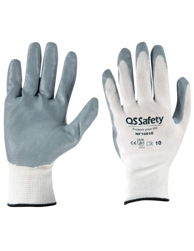 Gants De Travail Securite Resistant Nitrile Qs Safety Nf1001E