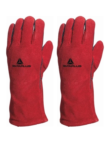 Gants De Soudeur De Travail Anti-Chaleur En Cuir Croûte 35 Cm Deltaplus Ca515R