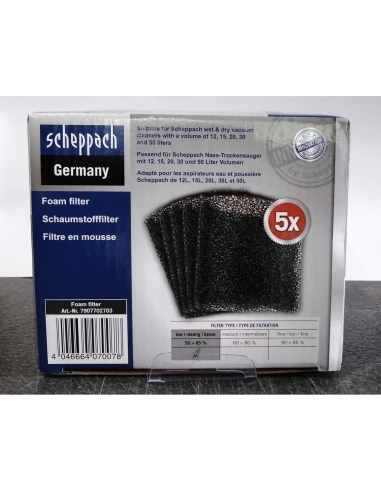 Filtre en mousse pour aspirateurs Scheppach...