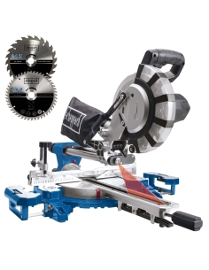 Scie à onglets radiale 2000w ø210mm coupe bois Scheppach hm216spx laser