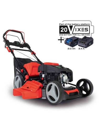 Tondeuse a gazon a essence demarrage electrique 225cc 53cm Scheppach ms225-53e