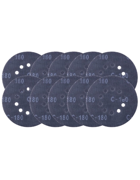 Kit 10 disques abrasifs maille 225mm 80-180 gr pour ponceuses murales Scheppach