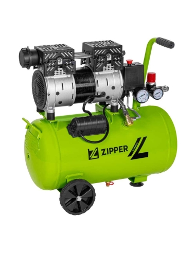 Compresseur d'air silencieux 24 lt 8 bar Zipper zi-com24si