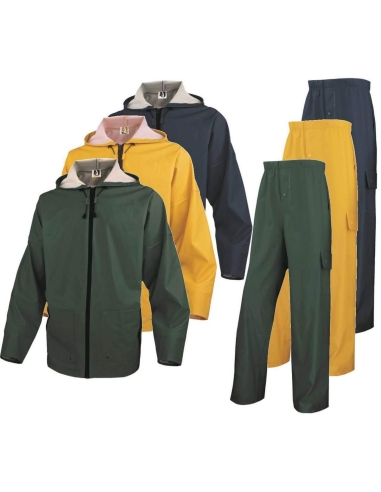 Vêtements De Pluie Ensemble Imperméable Veste Capuche Et Pantalons Deltaplus 850