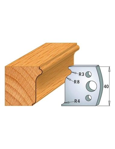 Jeu De 2 Couteaux Profilés Pour Toupie À Bois 40 Mm Profil 110