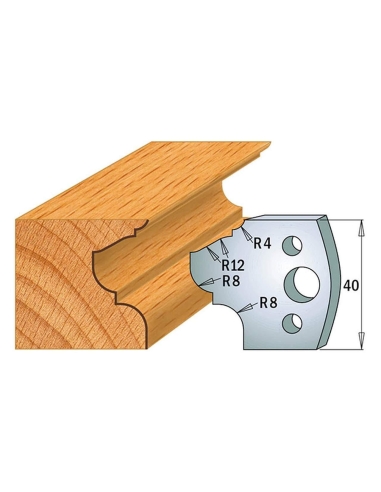 Jeu De 2 Couteaux Profilés Pour Toupie À Bois 40 Mm Profil 89