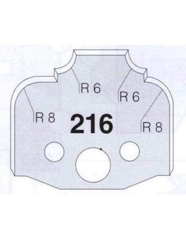 Jeu De 2 Couteaux Profilés Pour Toupie À Bois 50 Mm Profil 216