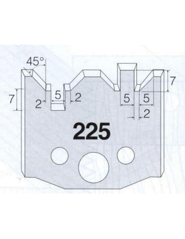 Jeu De 2 Couteaux Profilés Pour Toupie À Bois 50 Mm Profil 225