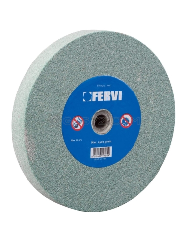 Meule abrasive 80 grain carbure de silicium 200x20x32 mm fervi mv02/80