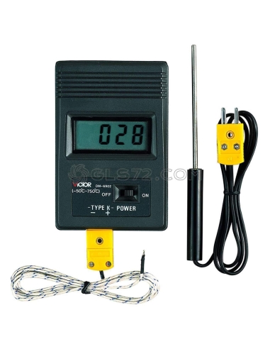 Mesureur compteur température portable numérique digital avec sondes fervi t054