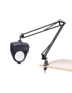 Lampe articulee 230 v avec pince et loupe fervi 0344
