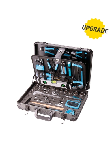 Valise trolley complete avec outils cles inserts 162 pieces Fervi 0105T