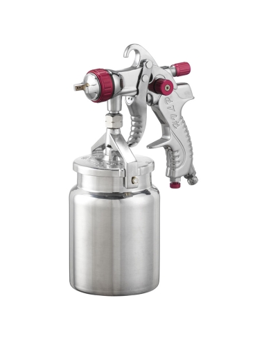 Pistolet a peinture aerographe reservoir inferieur 1000ml buse 14mm fervi a601ds