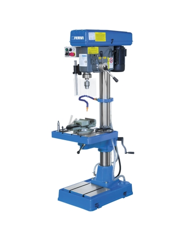 Perceuse a colonne en fer avec entrainement par courroie 400v 11 kw Fervi t032da