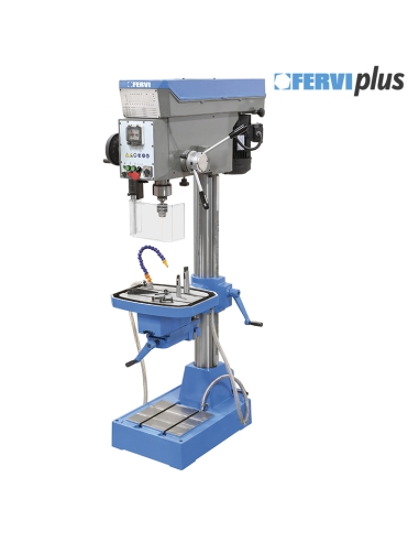Perceuse a colonne pour metaux avec entrainement par courroie 400v Fervi t072da