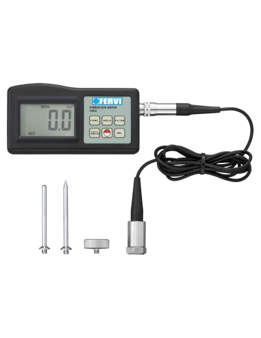 Vibrometre numerique avec sonde Digital Vibration Meter with Probe Fervi v002