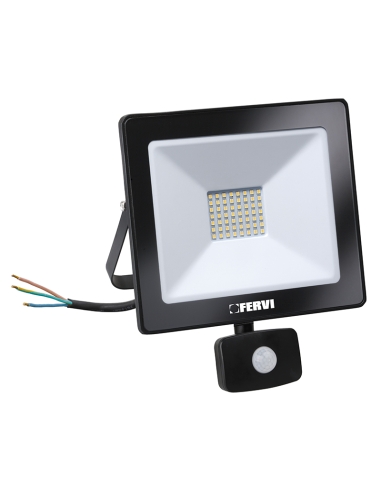 Spot LED exterieur 50w avec capteur de mouvement et de luminosite Fervi 0218/50S