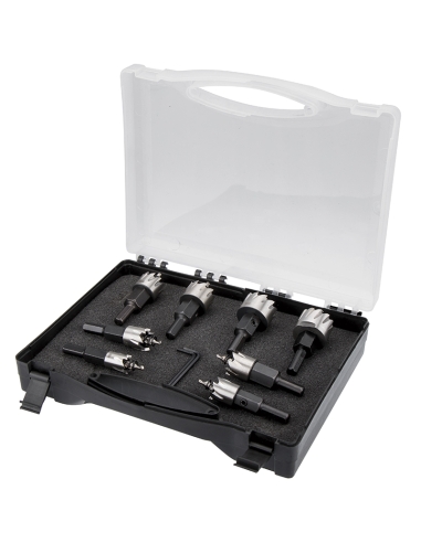 Lot de 8 emporte-pieces HSS pour metal 16-35 mm
