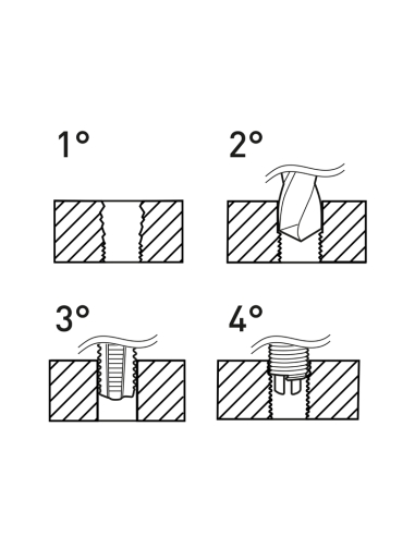 Kit de reparation de filetage F-coil UNC 1/2 x 13