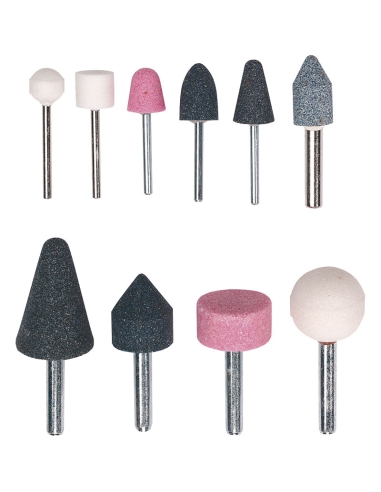 Jeu de meules abrasives avec tige pour meuleuse Fervi 0163