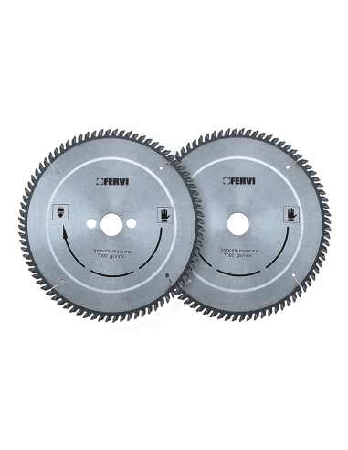 Lame scie circulaire hm widia pour bois disque 250x30 mm 80 dents Fervi 0703