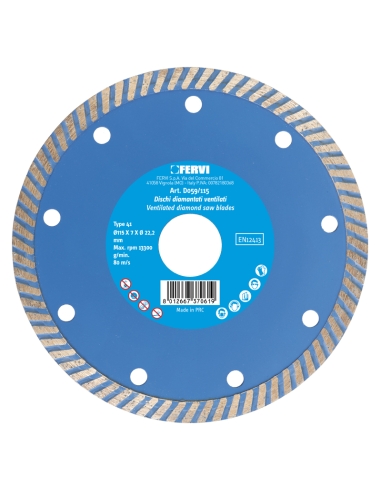 Disque diamant turbo 180 mm Turbo diamond disc 180 mm Fervi d055/180