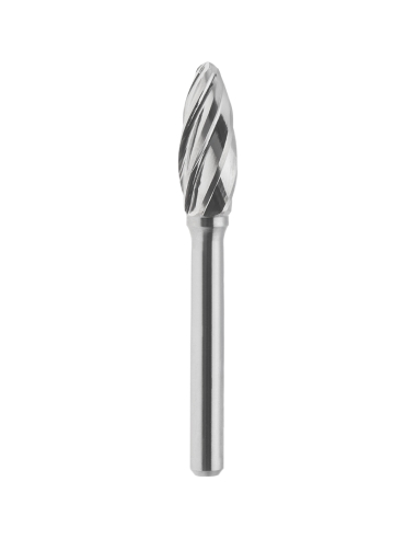 Lime rotative Hm avec lance arrondie aluminium 10x25 mm tige 6