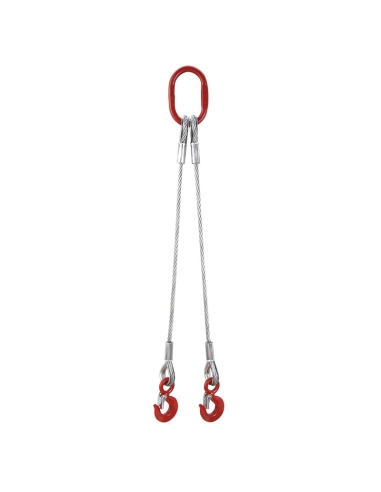 Suspension 2 bras 1000 mm avec cable acier 12 mm Fervi an2g/12/1
