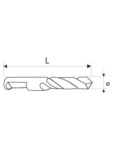 Foret pilote 6x50 mm pour emporte-pieces