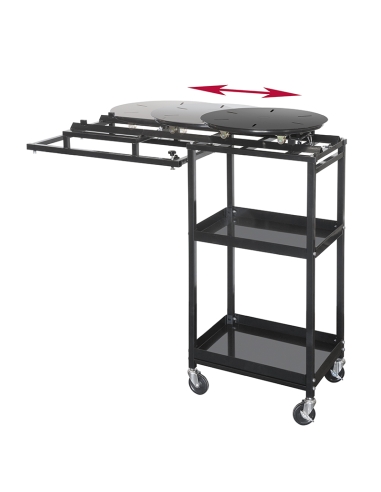 Table tournante avec chariot pour sableuse 920 x580 x1070h mm fervi sa01/ctr1