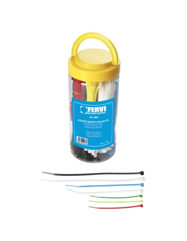 Liens de serrage colliers en plastique 650 pcs fervi 0876