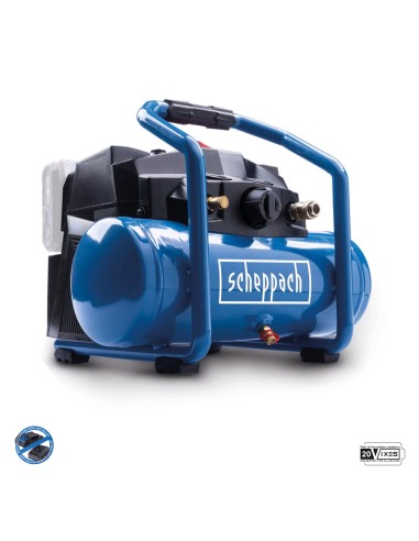 Compresseur a air 6L 2x20V 8 bar sans batteries IXES Scheppach C-ACT160/6-X