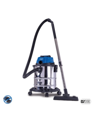 Bidone inox aspiratutto liquidi 20lt 20v ixes senza batteria Scheppach c-nts20-x