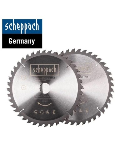 Set 2 lame circolari 216 mm 40t multimateriale per troncatrice Scheppach hm216