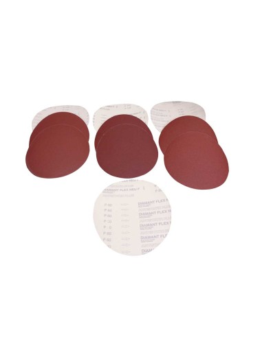 Jeu de 10 disques abrasifs en corindon 254mm gr 60/50/100/120