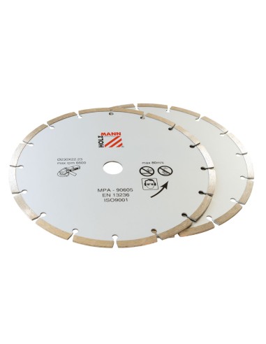 Lot de 2 disques diamantes 230 mm Holzmann ws230dts