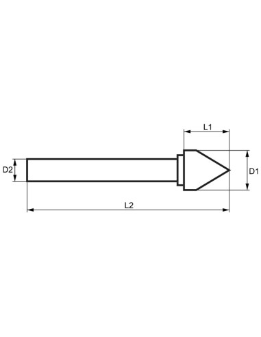 Lima rotativa hm conica 90 gradi standard 16x8 mm gambo 6 Fervi k16sc6